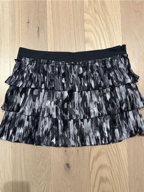 Jessica Simpson Skirt with Ruffles Grey and White Multicolored